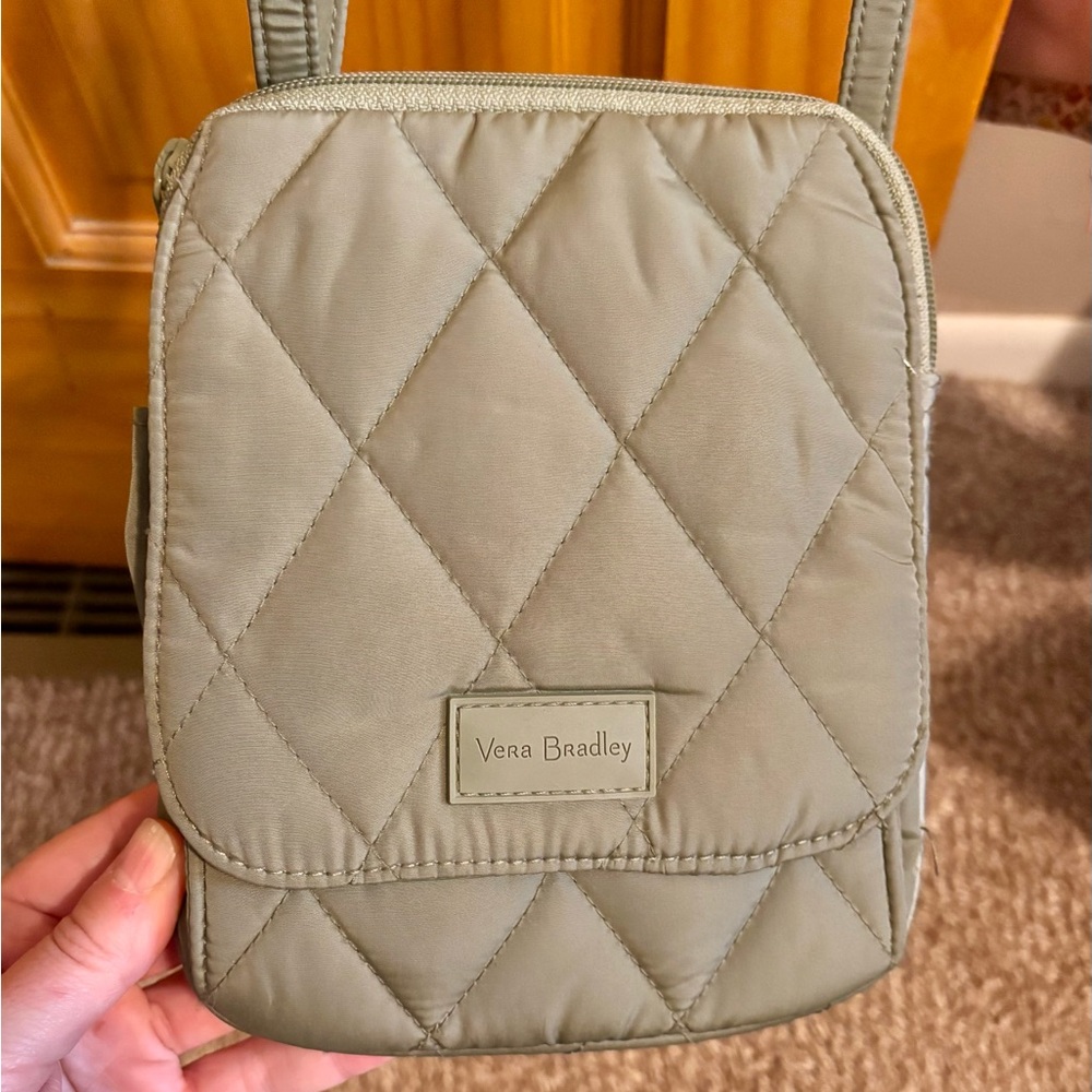 Vera Bradley Quilted Crossbody in Olive Green